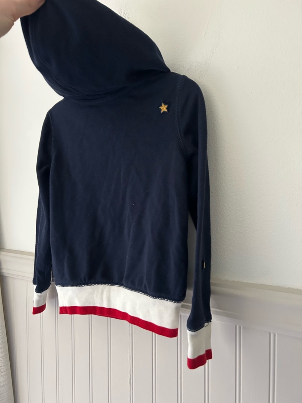 Polo Ralph Lauren Girls 6 Navy Kids Hooded Sweatshirt with Anchor Patch - Picture 8 of 8